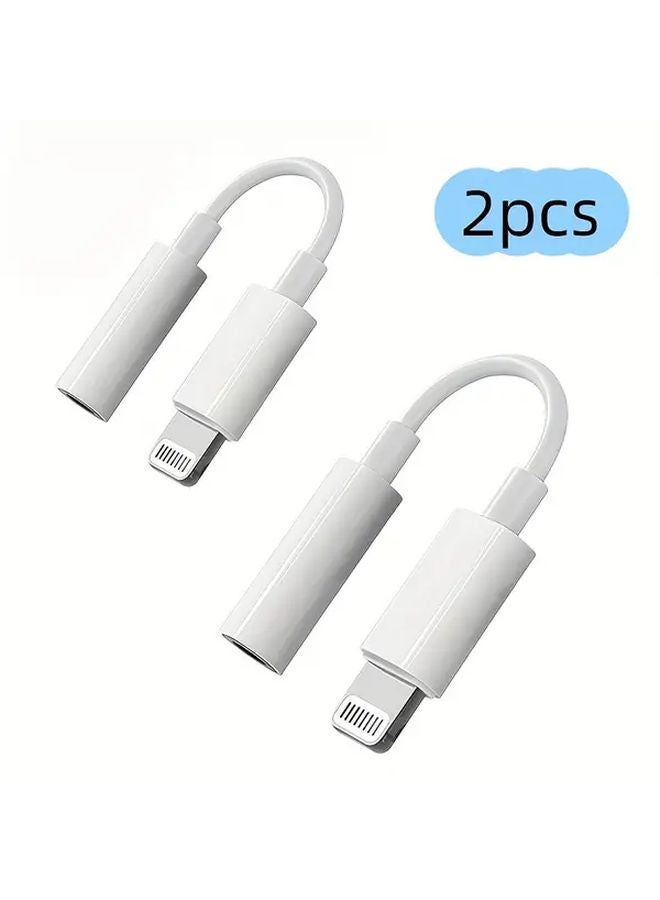 قطعتان من كابل البرق إلى 3.5 ملم للصوت مع جهاز تحكم عن بعد لموسيقى ومكالمات iPhone - Image 1